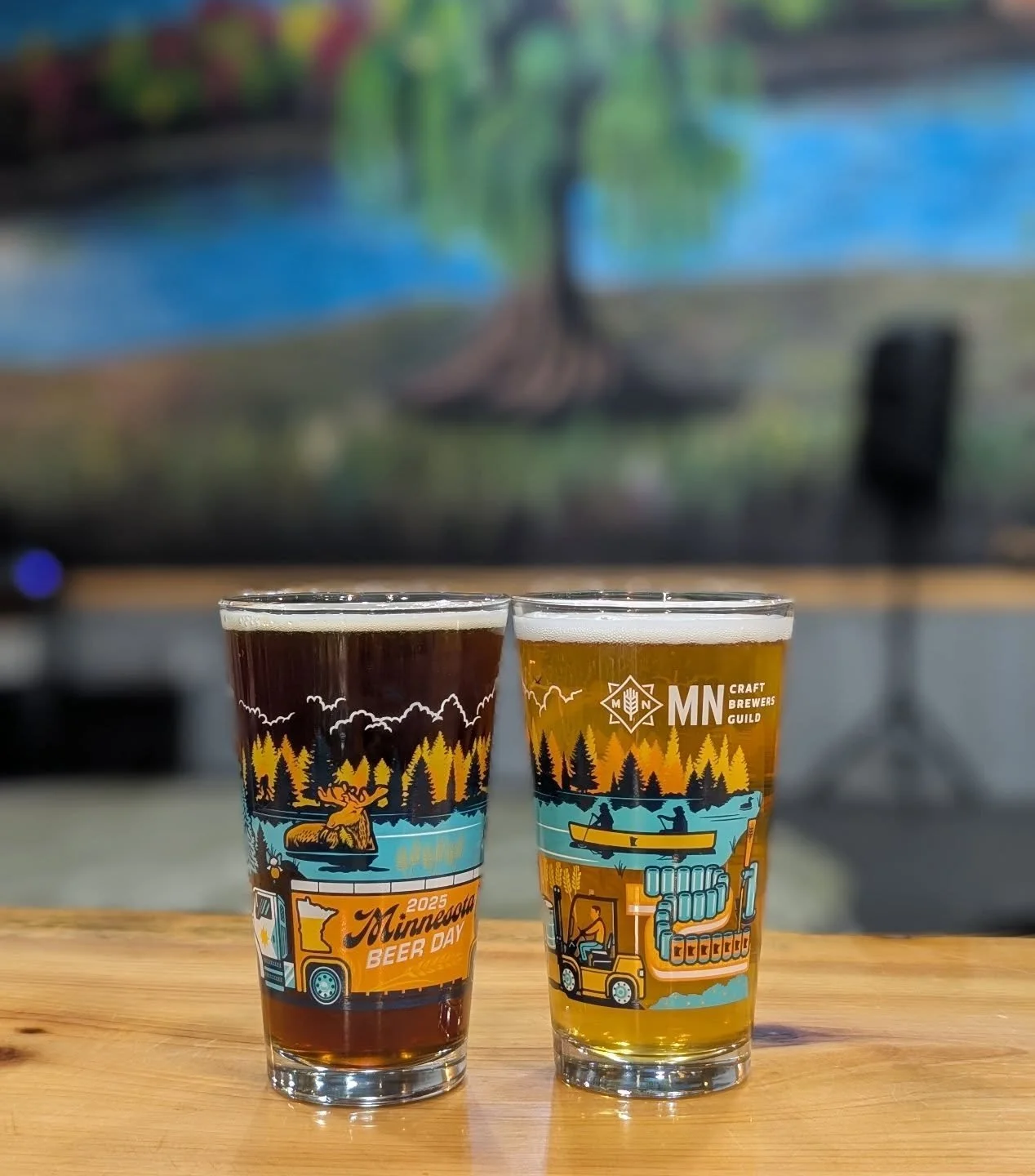 Today is the day! Happy MN Beer Day! Let's raise a glass to all the stellar Minnesota beers around the state! 
🍻 
We have a limited amount of this year's pint glasses from the Minnesota Craft Brewer's Guild! They are $10 and include a fill (or token