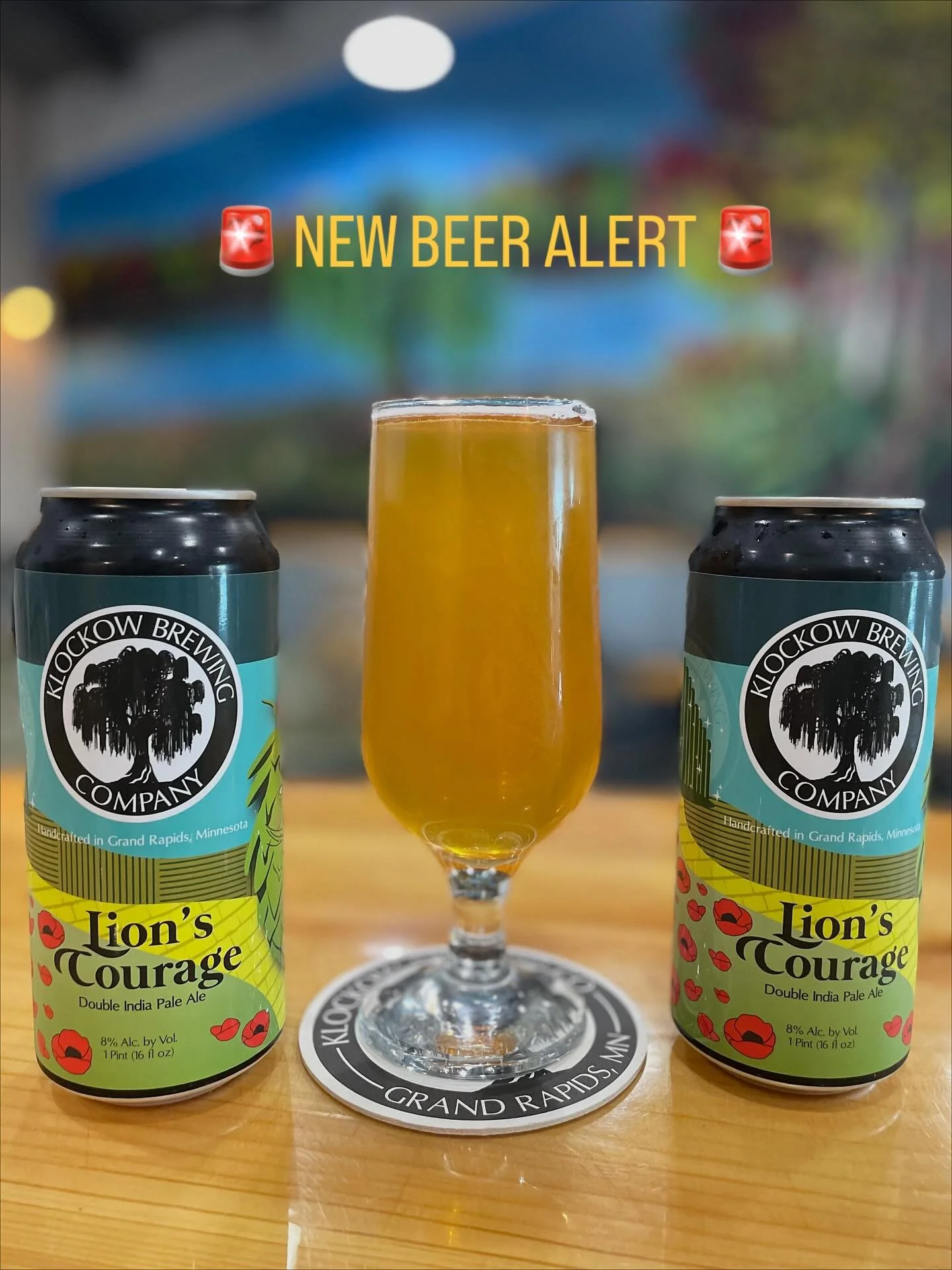 Lion&rsquo;s Courage - Double IPA is back on tap!! We used an awesome new hop variety, WCHB-102, from @westcoasthopbreeding 

Come check it out! We&rsquo;re drooling over it 🤤🤤🤤