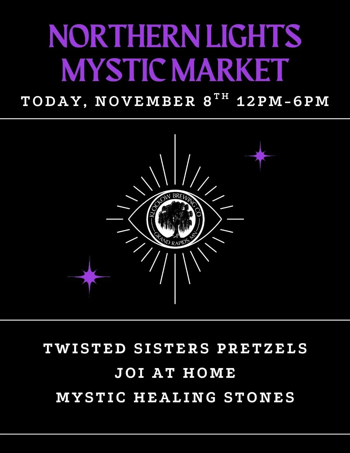 Stop by our mini market today between 12pm-6pm! It's going to be a chill day of beer, pretzels, stones from around the world, and fun laser-cut gifts! 🍻 🥨 💎 🖼️