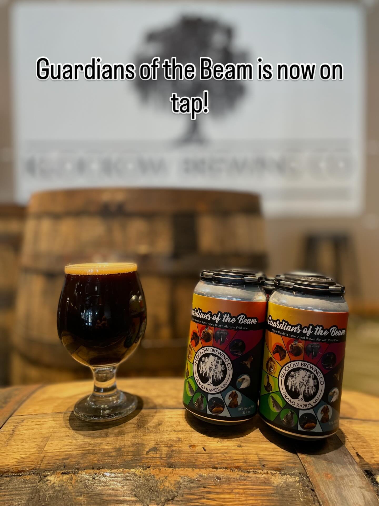 Our fresh batch of Guardians of the Beam - Maple Bourbon Barrel Aged Imperial Brown Ale - is now on tap and available in 4pks to go! This beer is aged 18 months in Buffalo Trace Barrels that previously held delicious maple syrup from @brubakeracres -