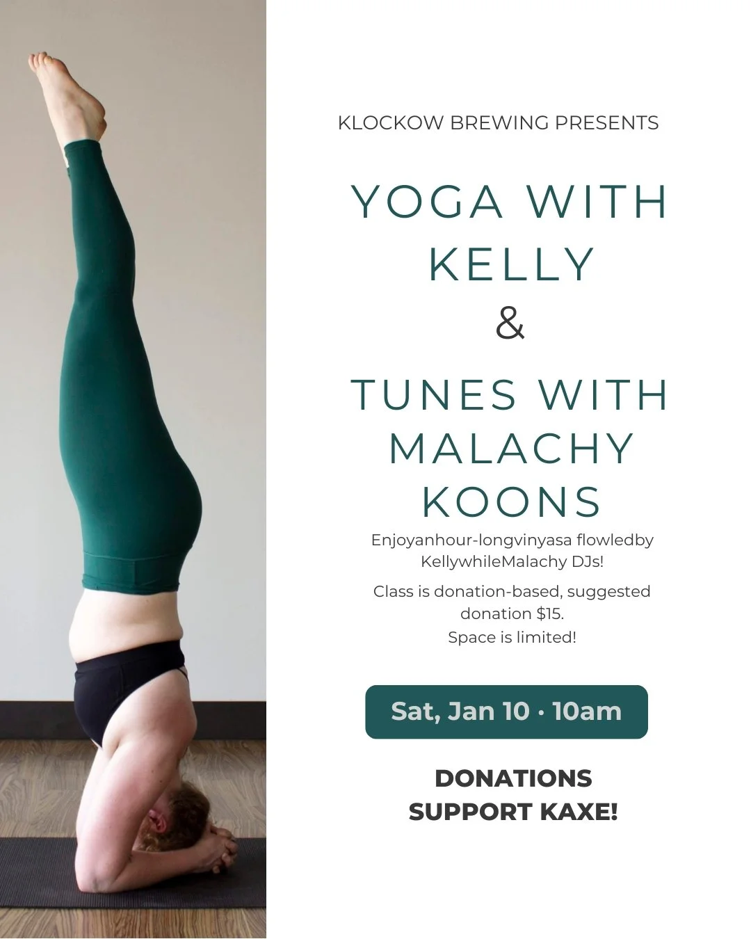 Yoga with Kelly &amp; Tunes with Malachy Koons