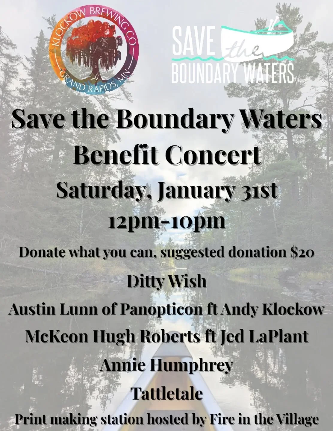 Join us a week from today for a pop up benefit concert in our taproom. 

Help us try to put out one of the dumpster fires currently happening. 

We have an epic lineup of amazing musicians from around the region! 

Ditty Wish
Austin Lunn of Panoptico