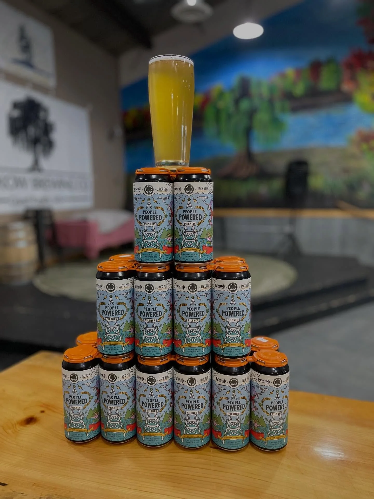 Today is the day! People Powered Pilsner - a German/American Pilsner, brewed in collaboration with @bemidjibrewing @jackpinebrewery and @kaxe_kbxe - is a crisp, balanced pils collaboratively crafted in Northern Minnesota to support KAXE/KBXE and cele