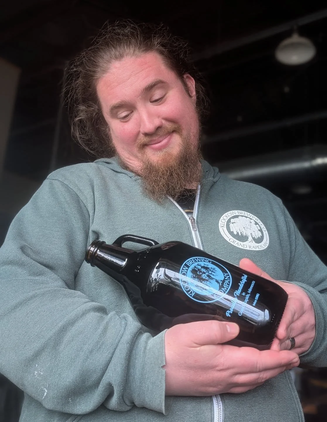 It's a beer! 2lbs, 6.8oz! 
🍼 
Seriously though, new 64oz glass growlers available now! $20 includes first fill, lifetime $2 off refills in our growlers as usual! 
🍺
Prost!