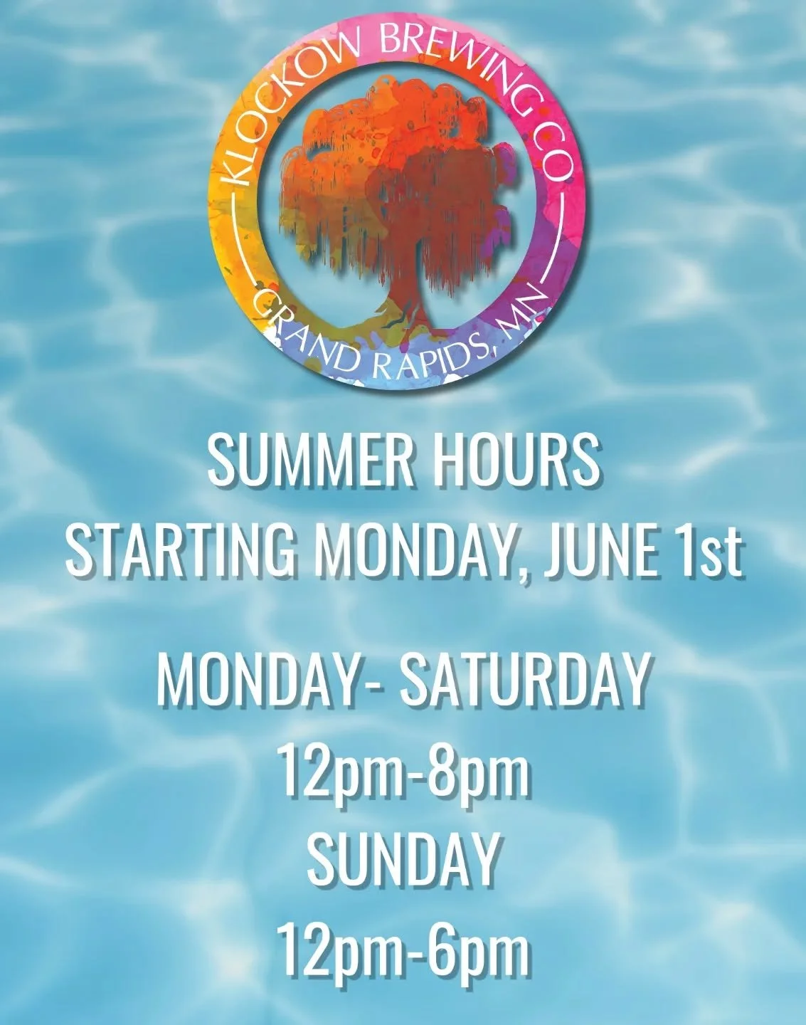 NEW HOURS STARTING MONDAY, JUNE 1st!
🍻 
Monday- Saturday: 12pm-8pm
Sunday: 12pm-6pm
🤩