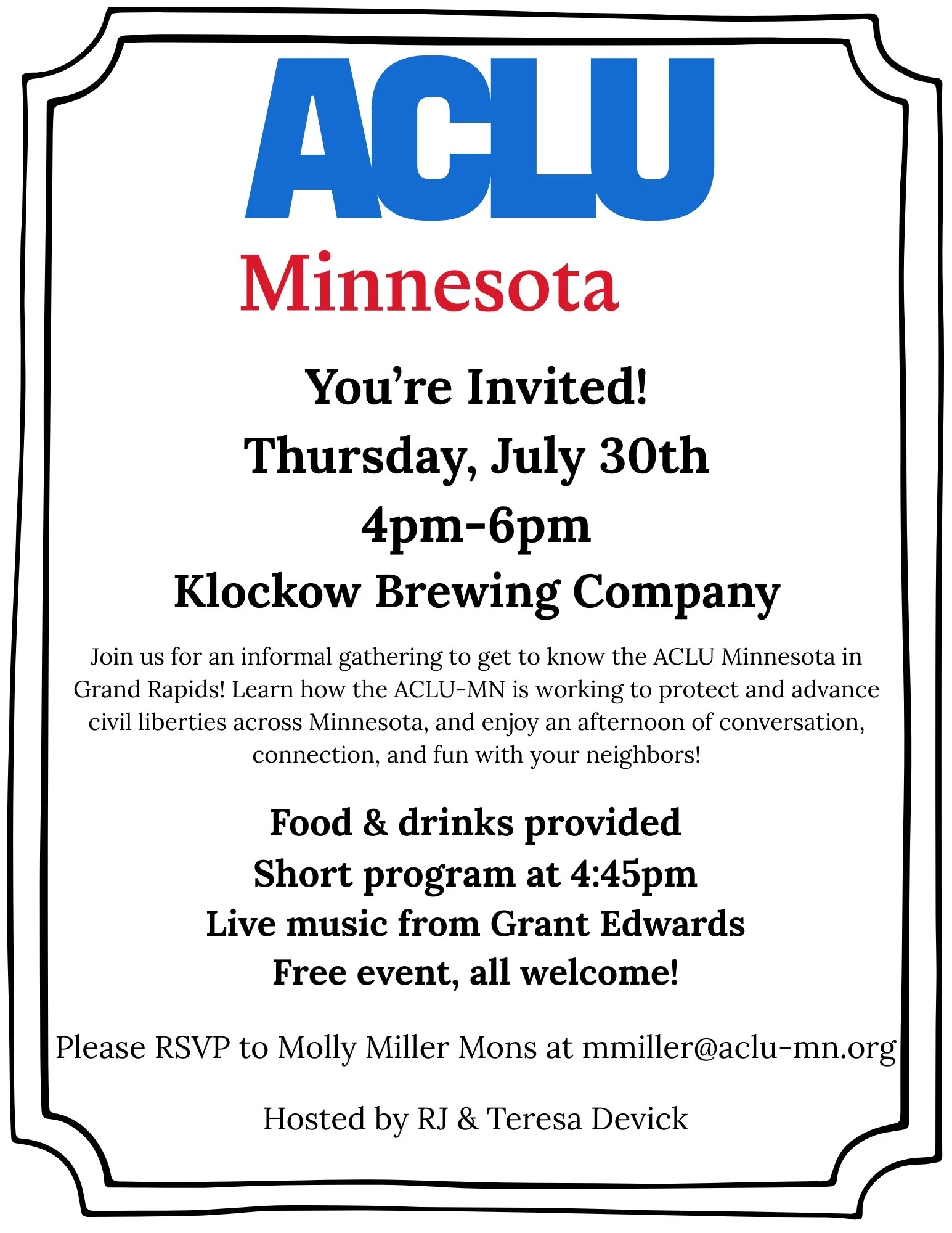 ACLU MN Meet &amp; Greet