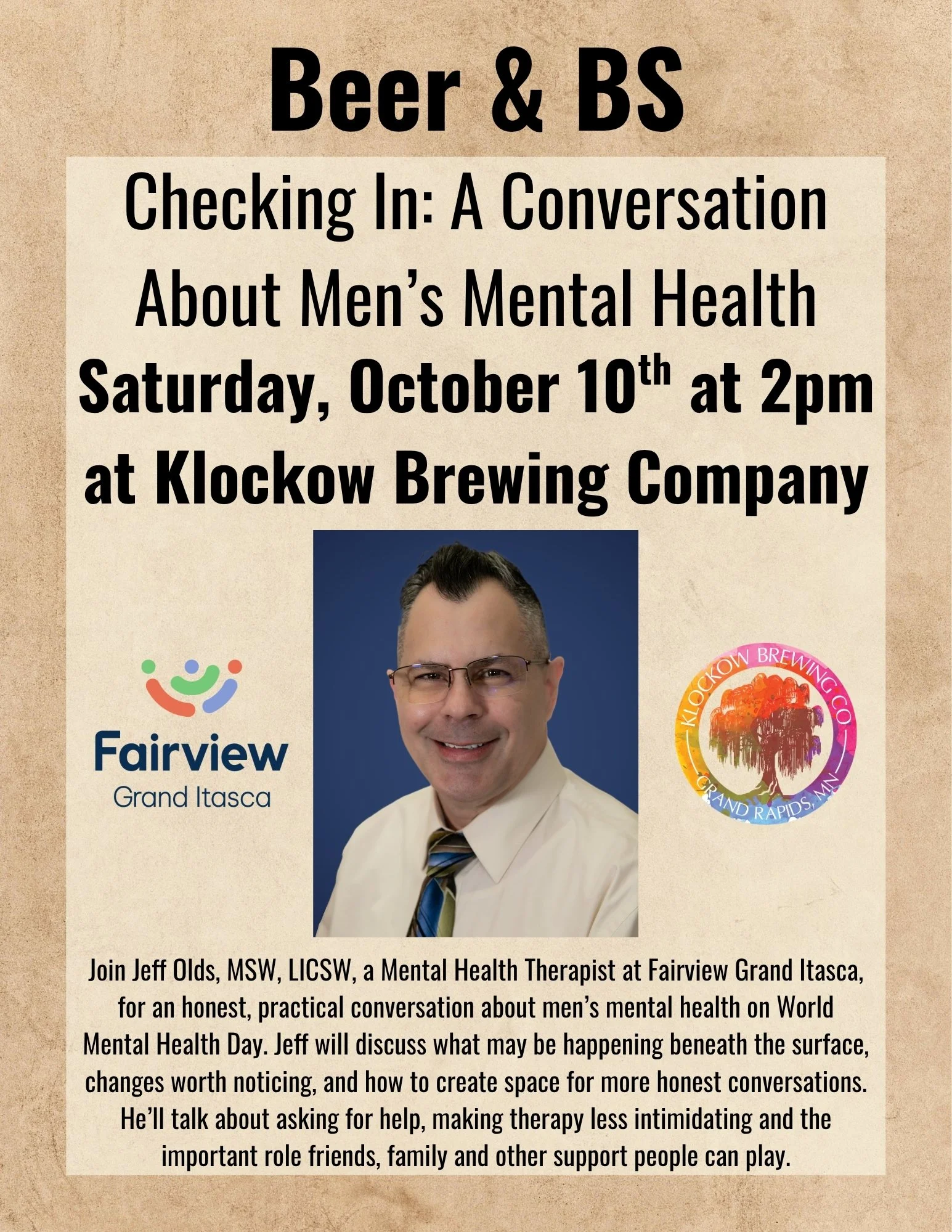 Beer &amp; BS - Checking In: A Conversation About Men’s Mental Health
