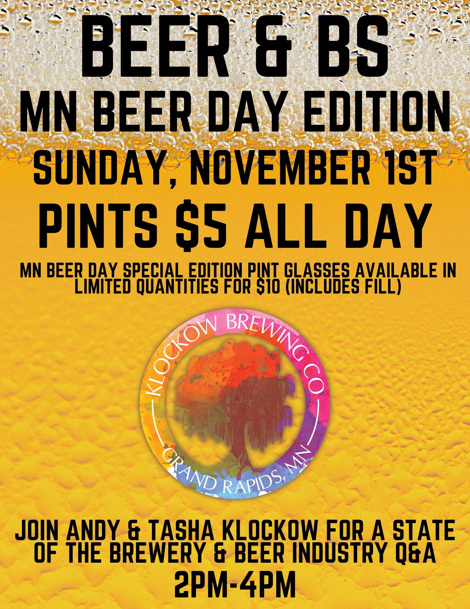 Beer &amp; BS - MN Beer Day Edition with Andy &amp; Tasha Klockow