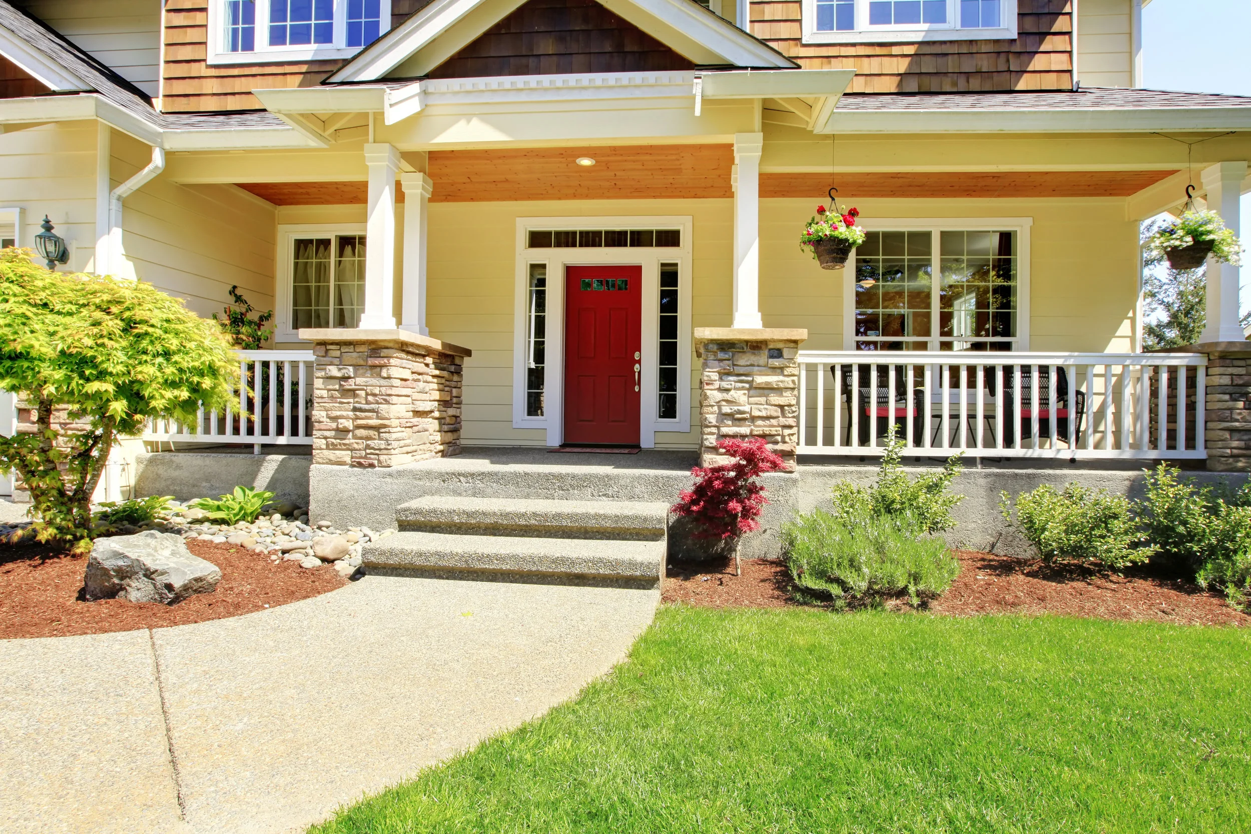 Add Character to Your Sussex County, NJ, Front Yard Projects with Stone Veneer Pillars and Steps