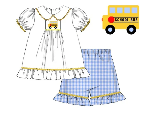 Smocked Bus Top and blue Shorts.jpg