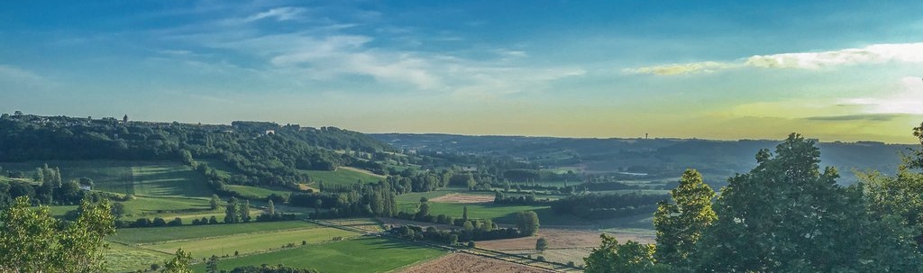 view from château marcoux; town of beauville on far left