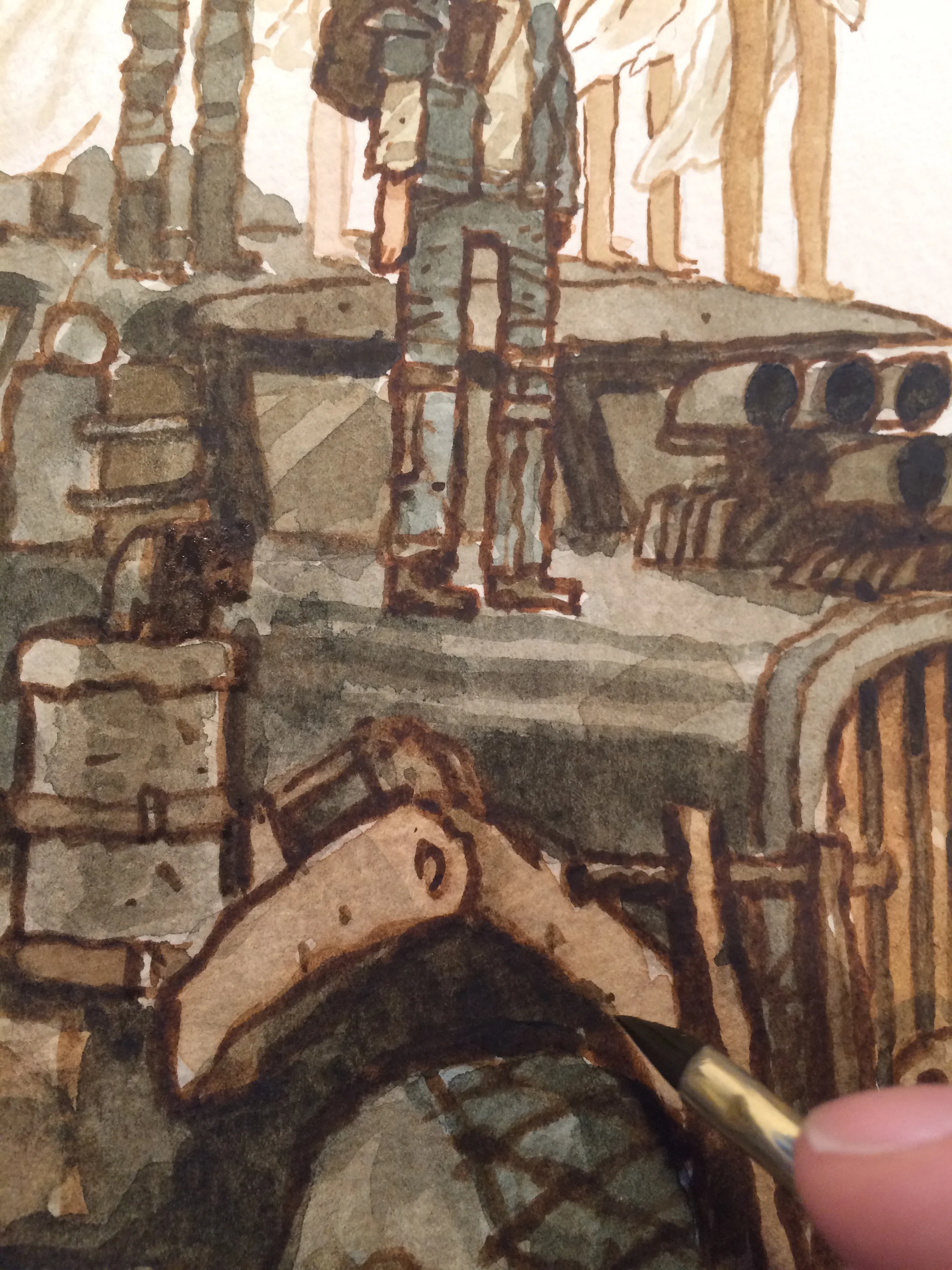 I can finally figure out what certain parts look like. Like this arm here that raises the scoop plow on the front of the War Rig. These are things i wouldn’t have ever noticed had i not painted these things! i like to discover those little things in the designs.