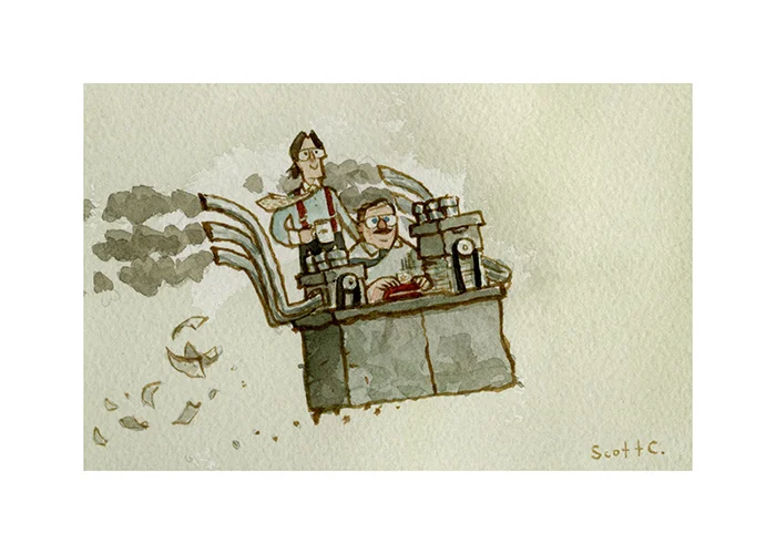 “Filing the Skies” 5×5 inches (limited edition) $20