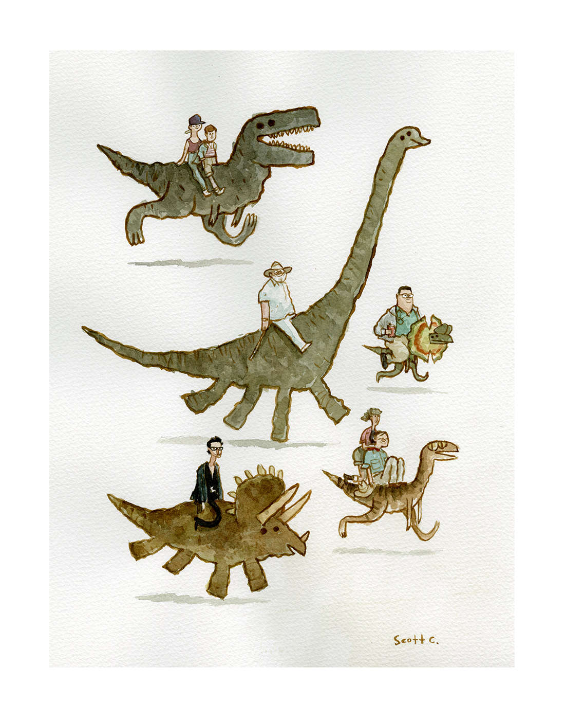 2. Jurassic Backs print – $30