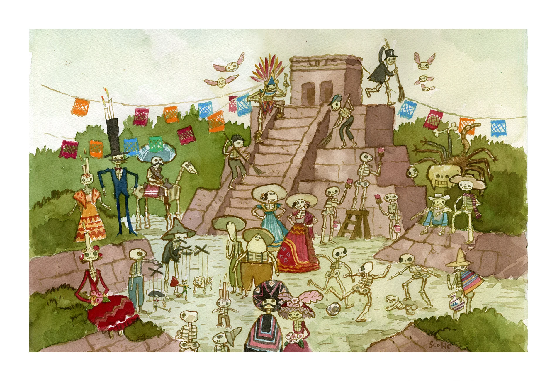 Buenos Momentos en el Templo print (13×19 edition of 100) $45