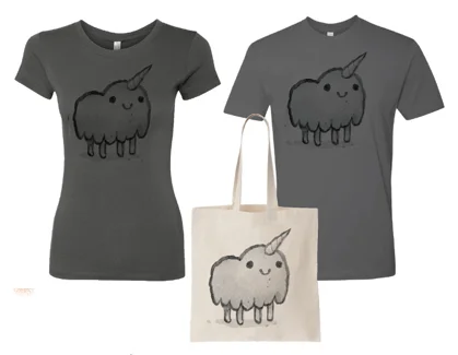 Unicorn Tote Bag – $15 // Unicorn Shirt (Men’s and Women’s styles!) – $20