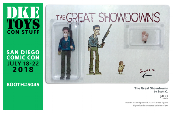 Oh!! And don't forget to head over to the DKE Toys booth #5045 to pick up your Great Showdowns figure!