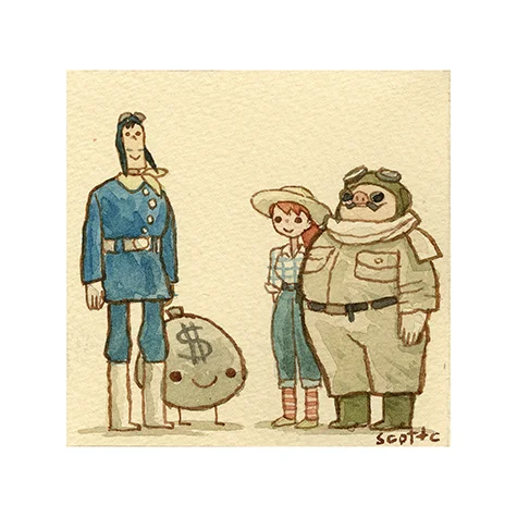 “The Pilots” (4.75 x 4.75 inches)