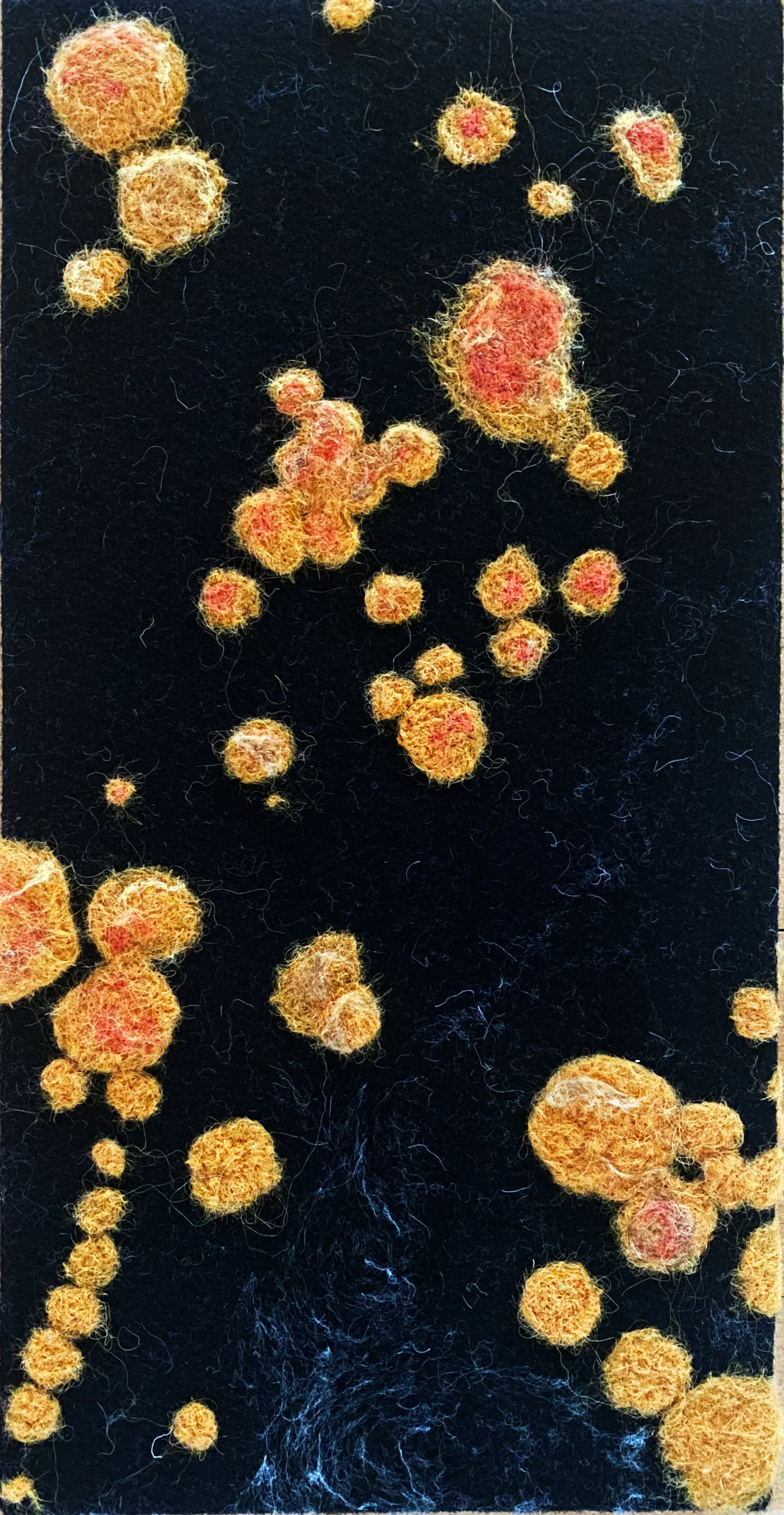 "Arctic Lichen" Hand Felted Icelandic Wool  10”X18”  2023