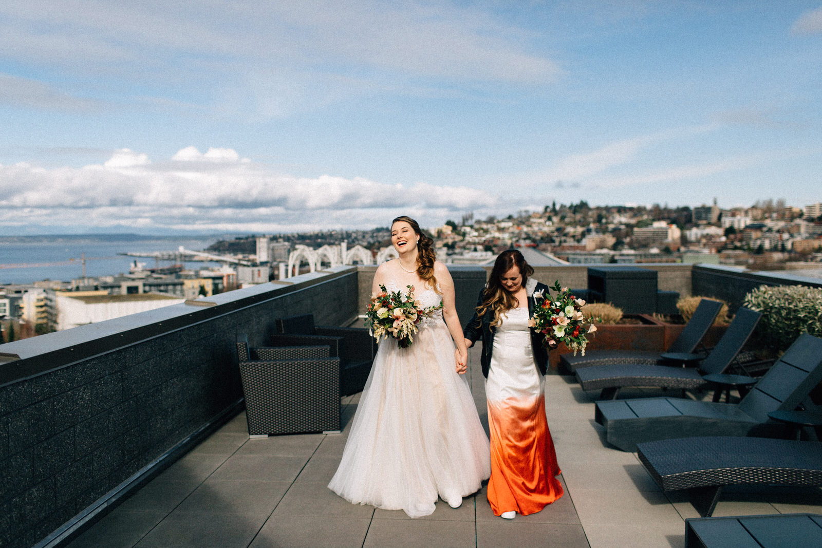 seattle feminist wedding photographer lgbtq lgbt queer wedding downtown fuck yeah weddings kendall lauren shea