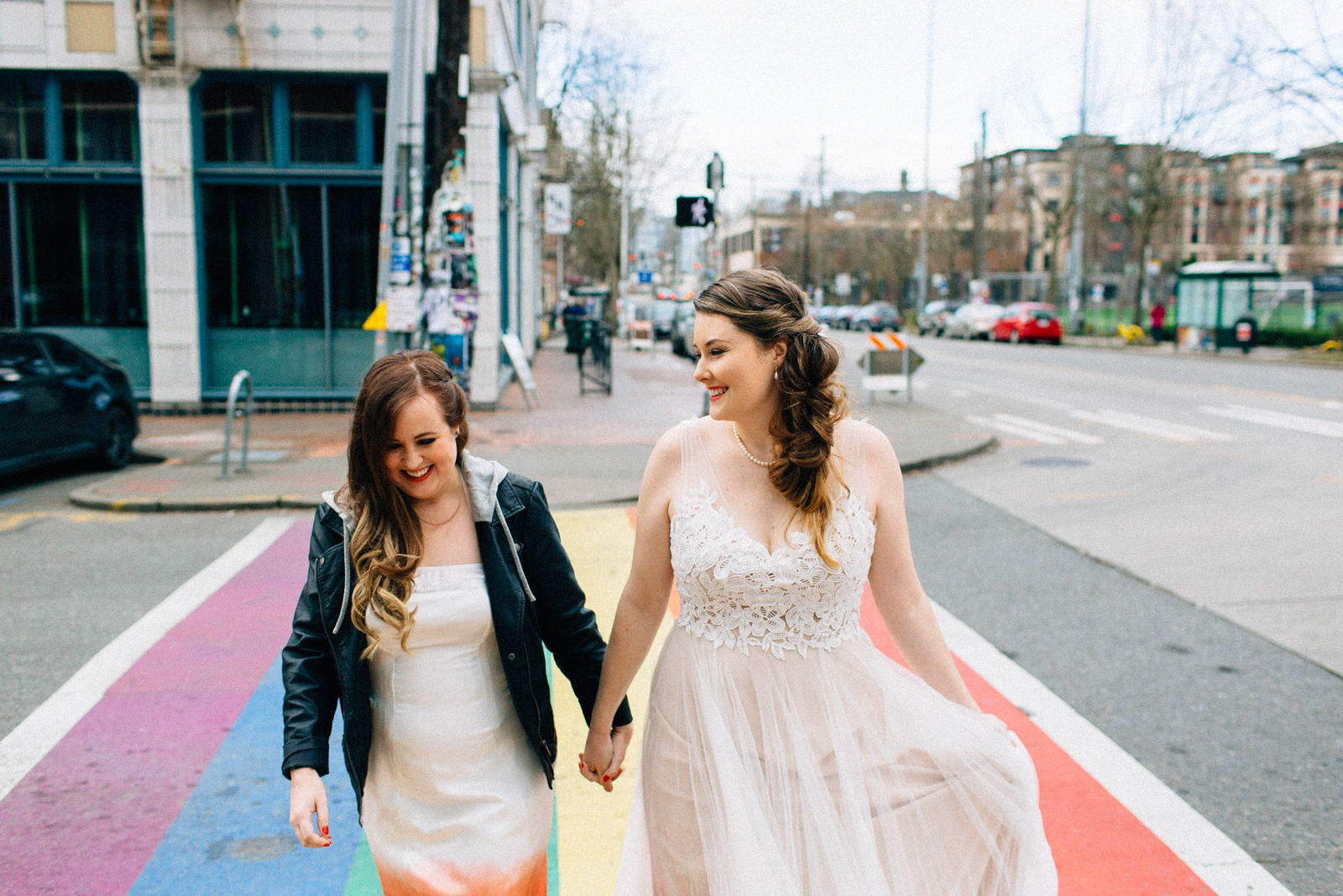 seattle feminist wedding photographer lgbtq lgbt queer wedding downtown fuck yeah weddings kendall lauren shea