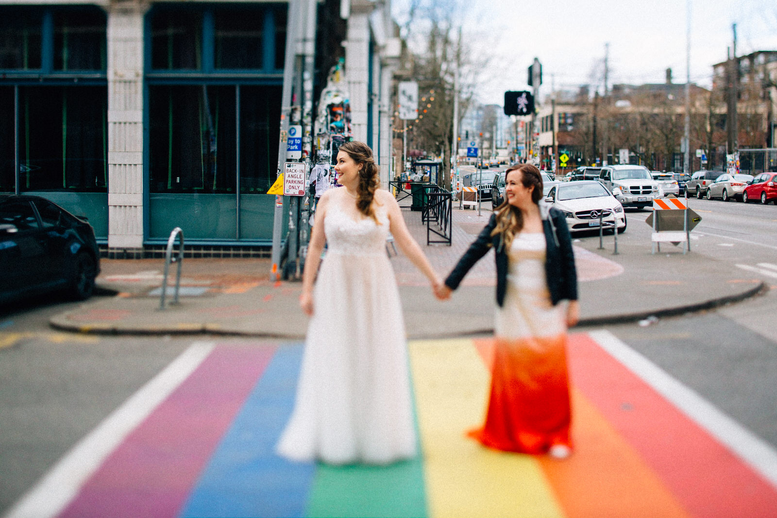 seattle feminist wedding photographer lgbtq lgbt queer wedding downtown fuck yeah weddings kendall lauren shea