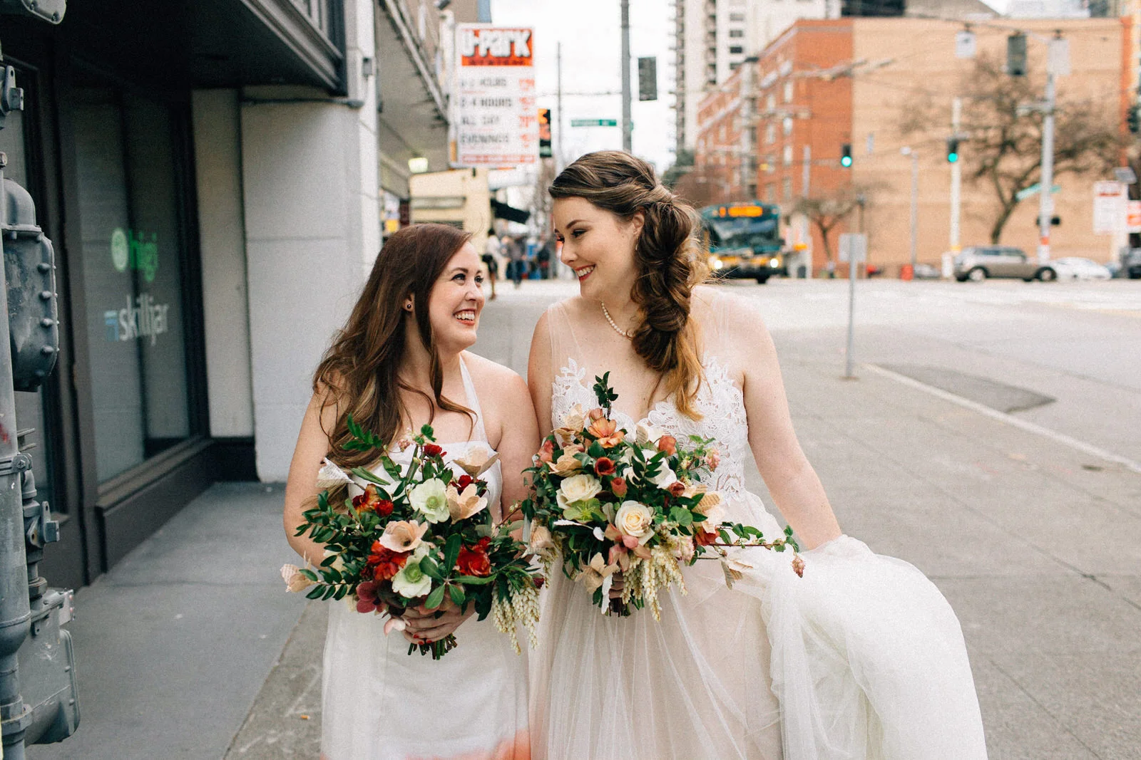 seattle feminist wedding photographer lgbtq lgbt queer wedding downtown fuck yeah weddings kendall lauren shea