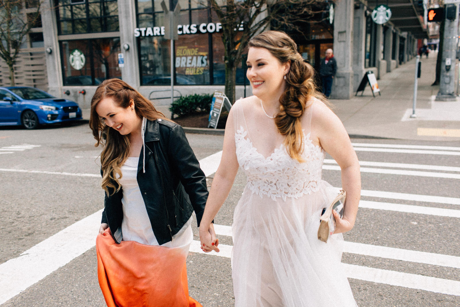 seattle feminist wedding photographer lgbtq lgbt queer wedding downtown fuck yeah weddings kendall lauren shea