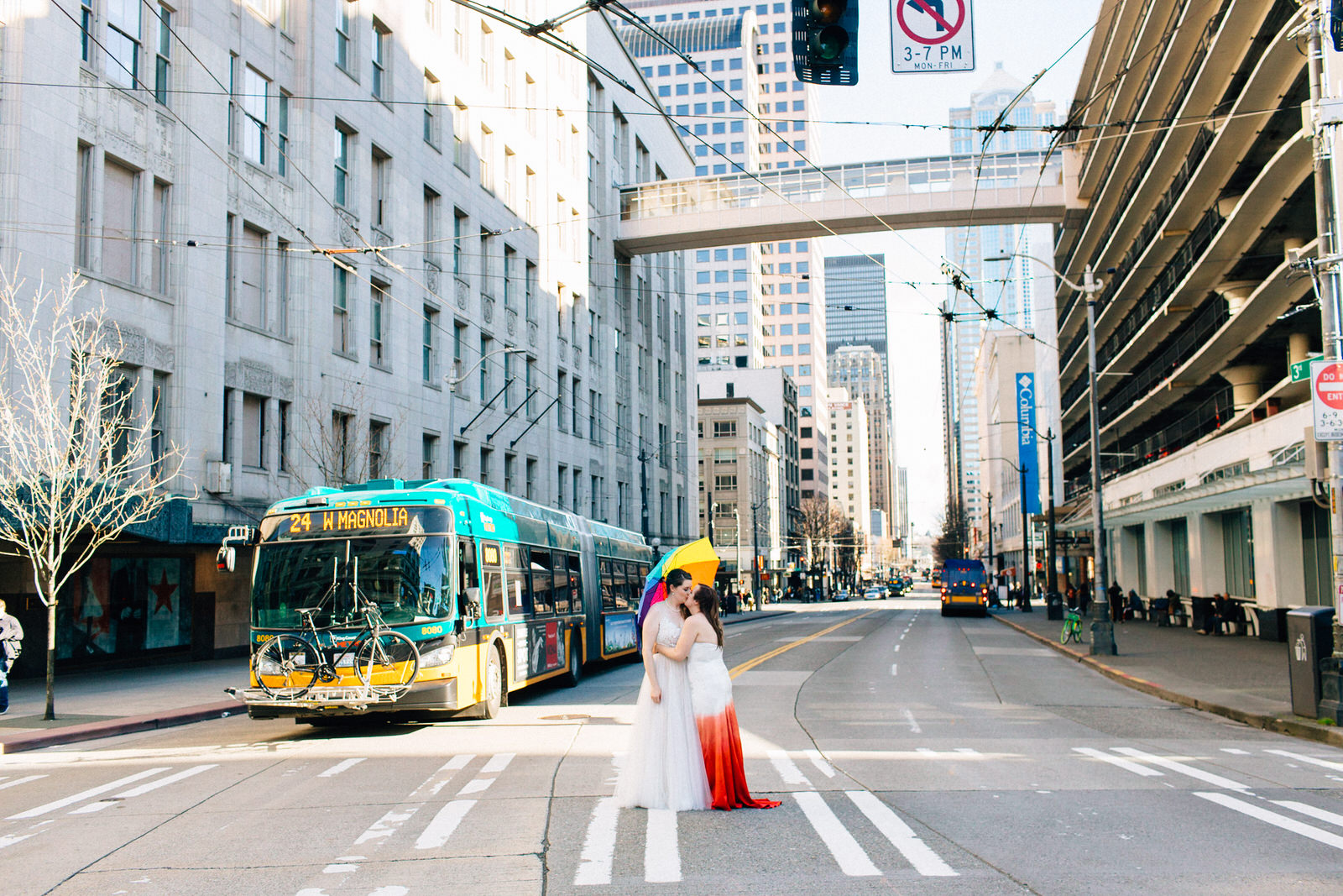 seattle feminist wedding photographer lgbtq lgbt queer wedding downtown fuck yeah weddings kendall lauren shea