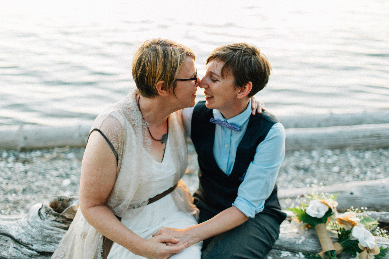 feminist photographer seattle portland weddings cama beach lgbtq lgbt queer lesbian wedding reception ceremony camano island kendall shea fuck yeah weddings
