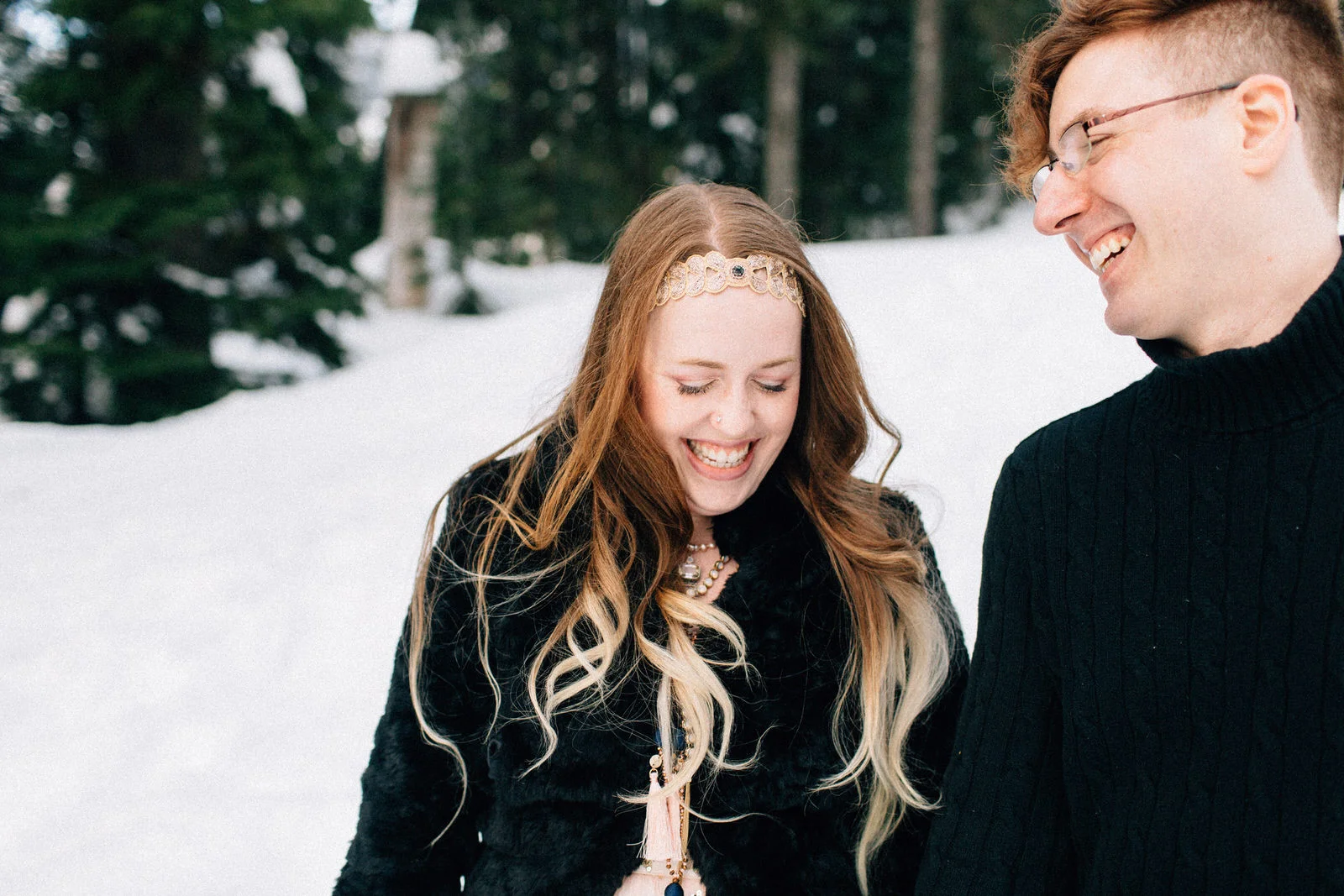 Snoqualmie Pass fuck yeah weddings engagement session snow mountains kendall shea feminist phtographer