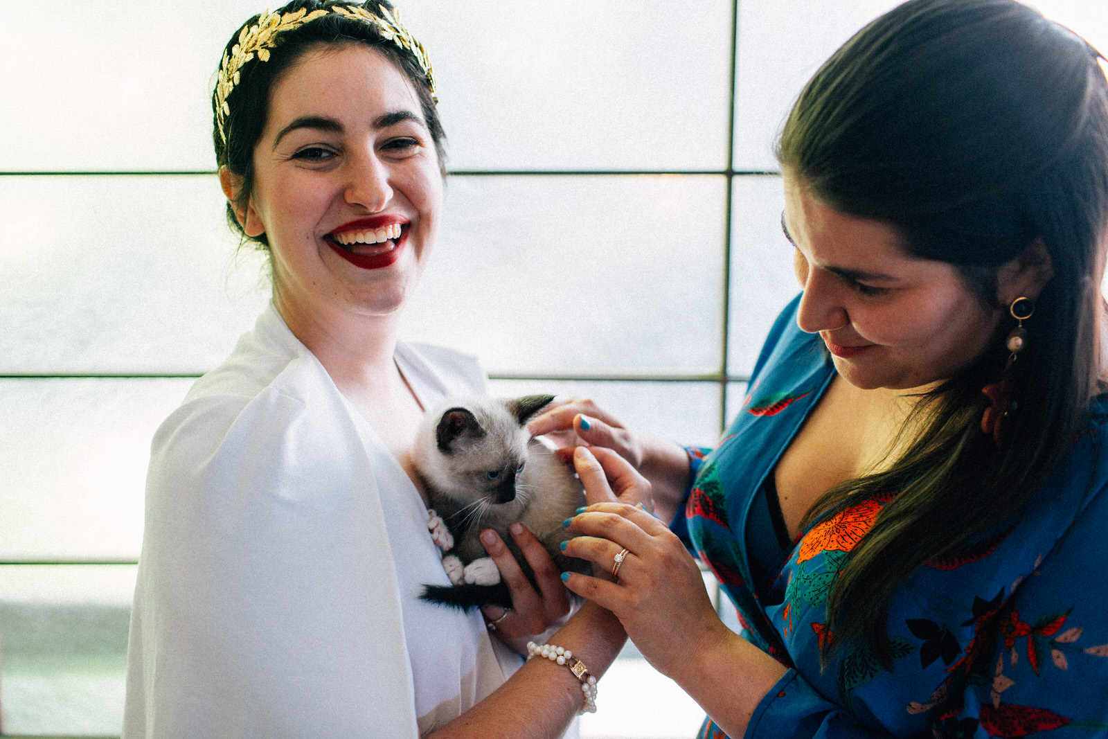 colleen iz quaker meeting house seattle washington feminist wedding kitten hour flower crowns indoor ceremony kendall lauren shea fuck yeah weddings