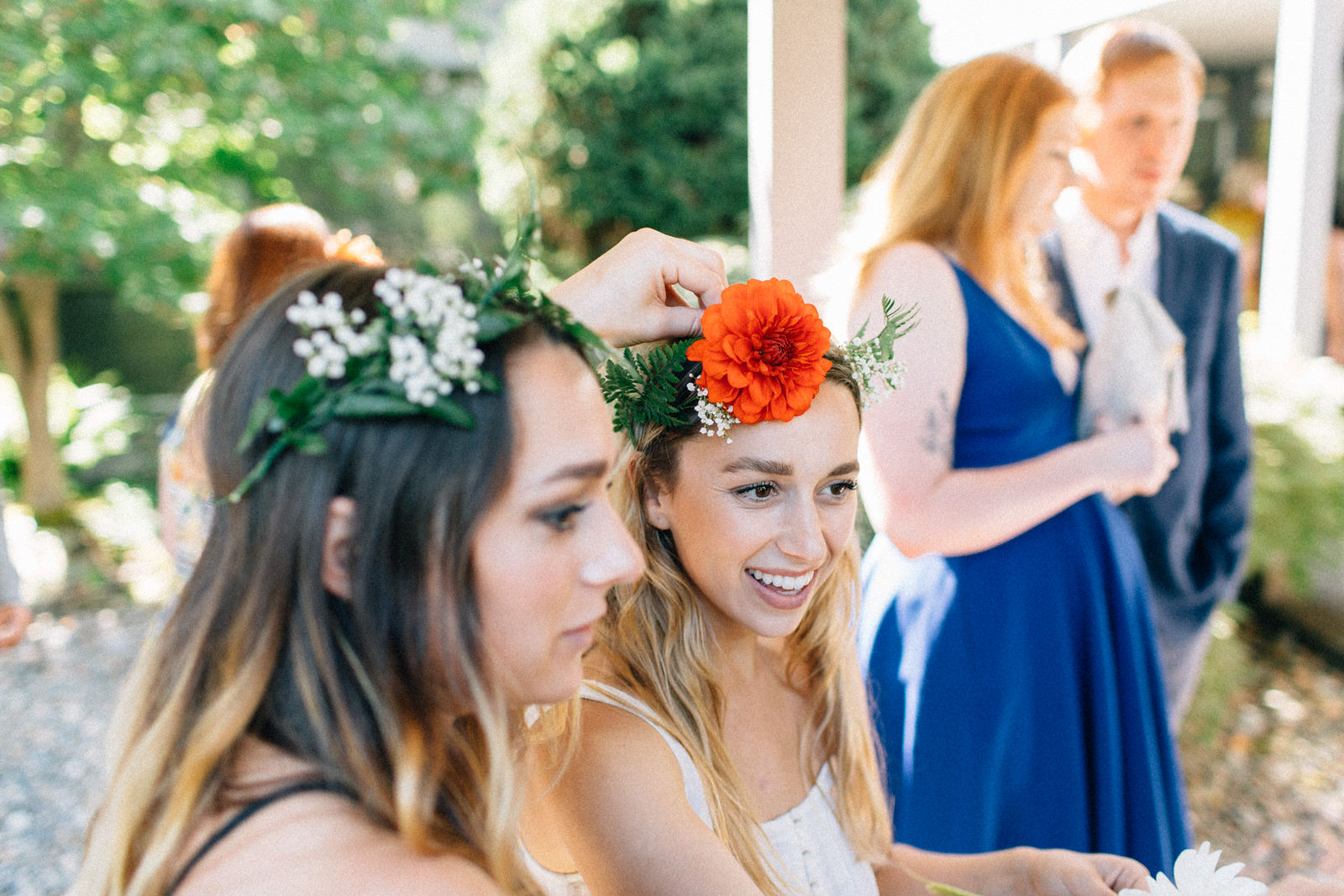 colleen iz quaker meeting house seattle washington feminist wedding kitten hour flower crowns indoor ceremony kendall lauren shea fuck yeah weddings