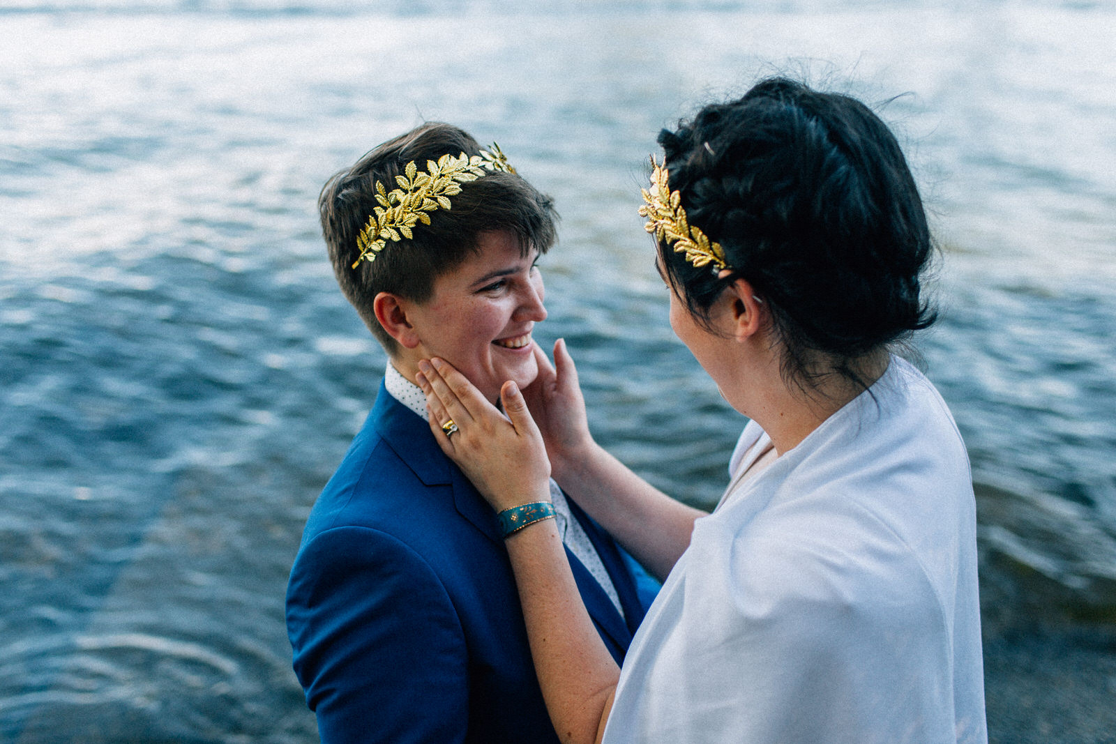 colleen iz quaker meeting house seattle washington feminist wedding kitten hour flower crowns indoor ceremony kendall lauren shea fuck yeah weddings