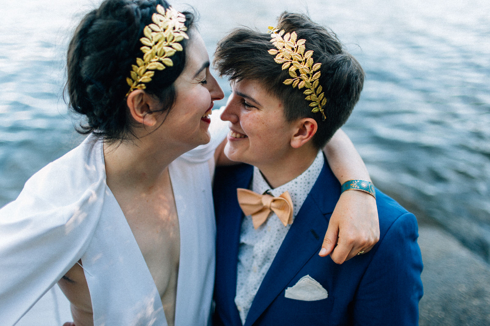 colleen iz quaker meeting house seattle washington feminist wedding kitten hour flower crowns indoor ceremony kendall lauren shea fuck yeah weddings