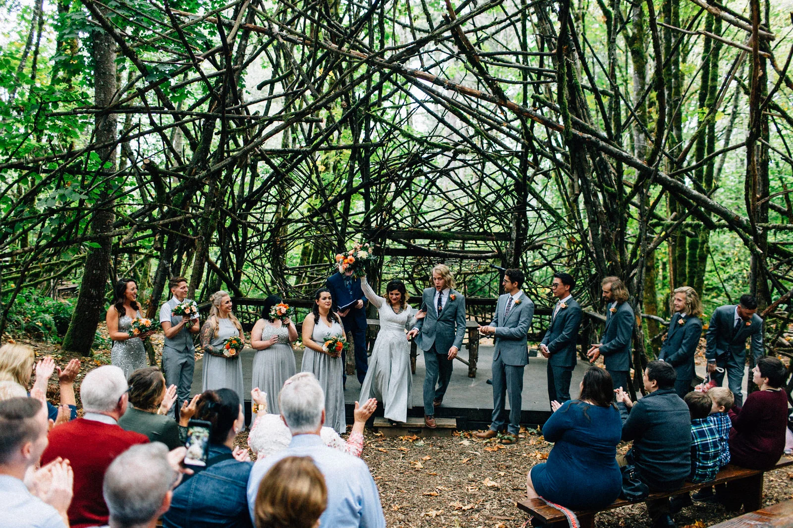 christina will pendarvis farm woodland wedding oregon forest fuck yeah weddings kendall shea outdoor ceremony