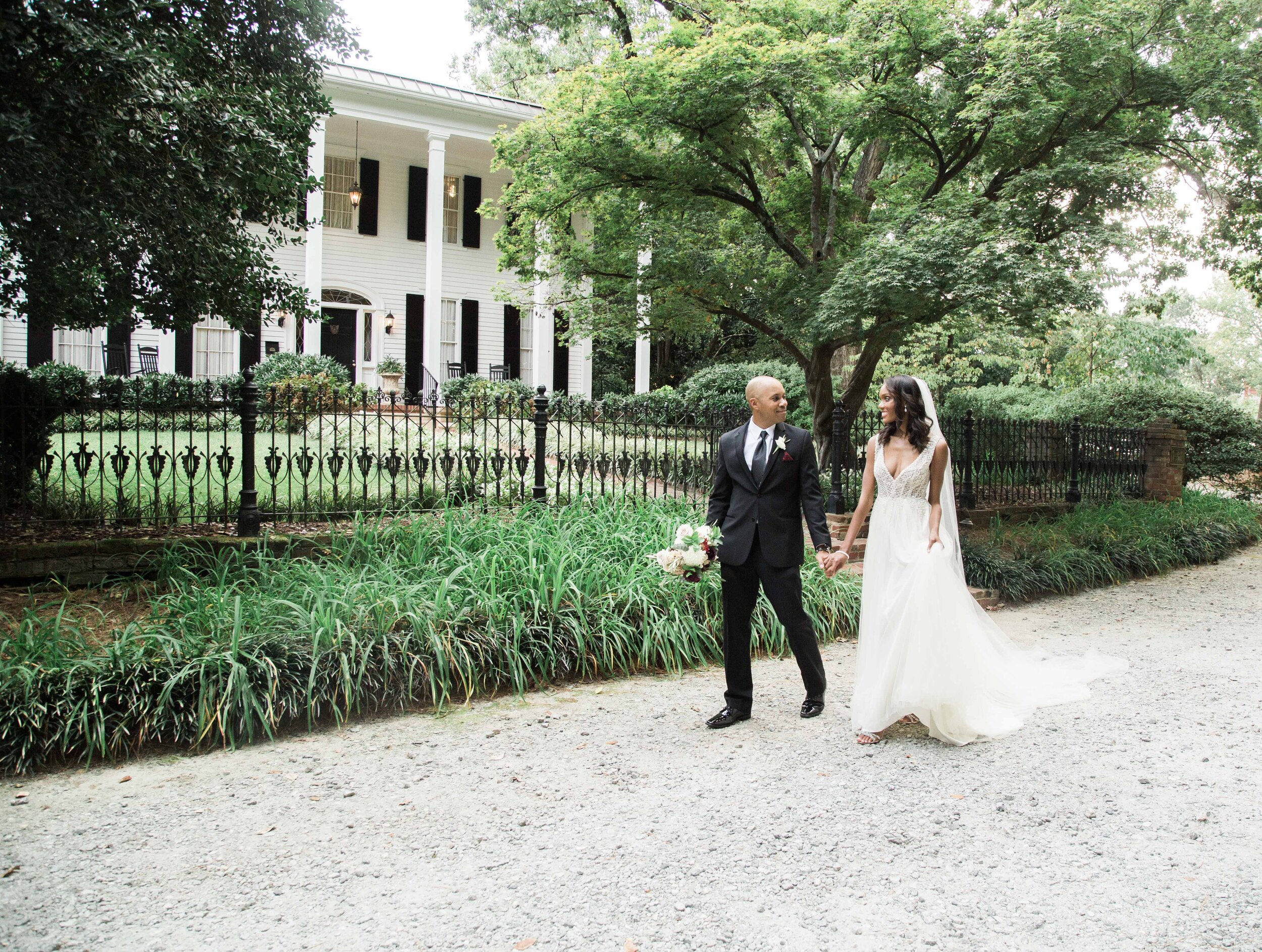 Bride and Groom at Flint Hill Wedding 