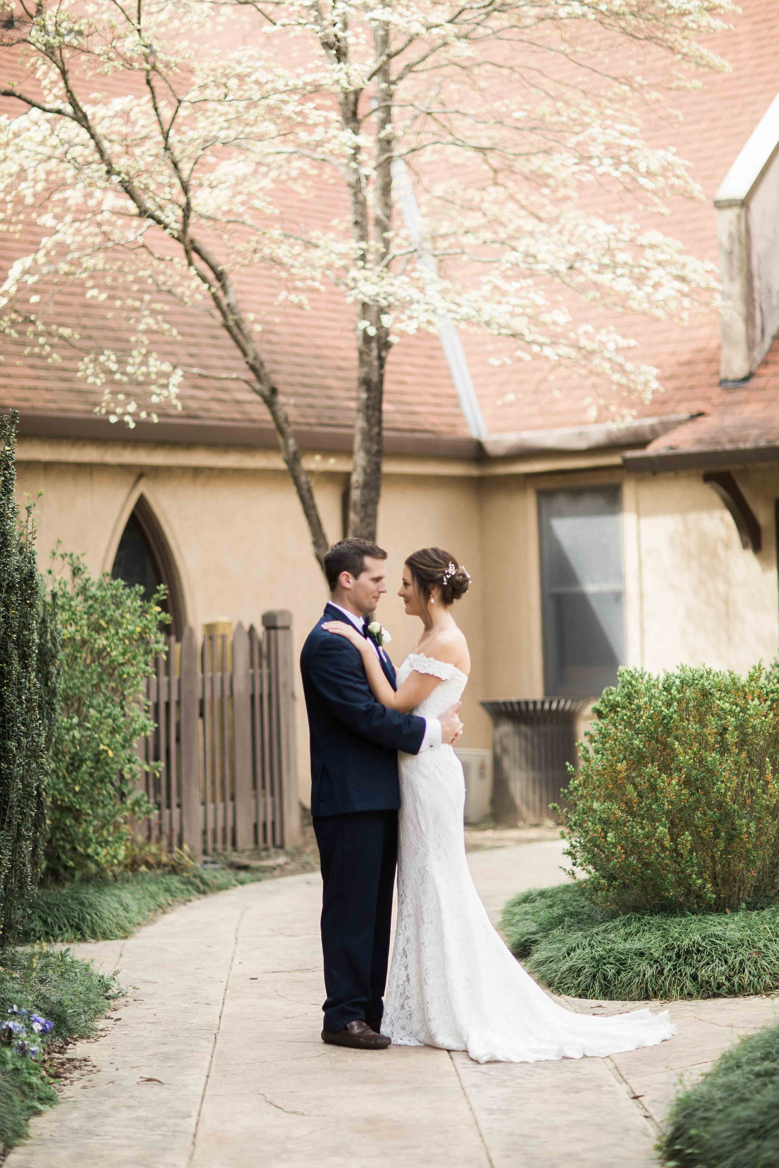 Off the shoulder romantic white gown