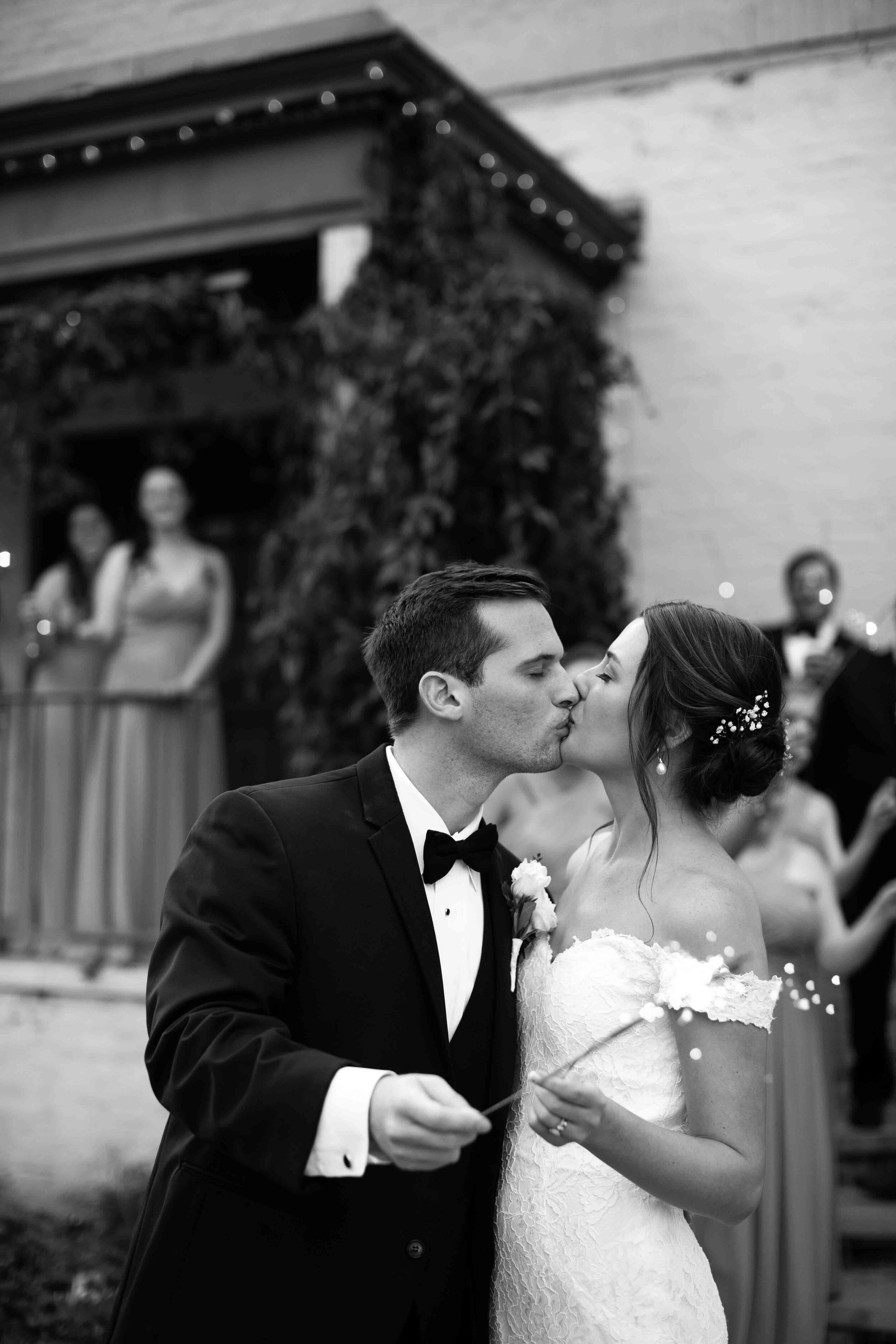 white-and-black wedding sparklers 