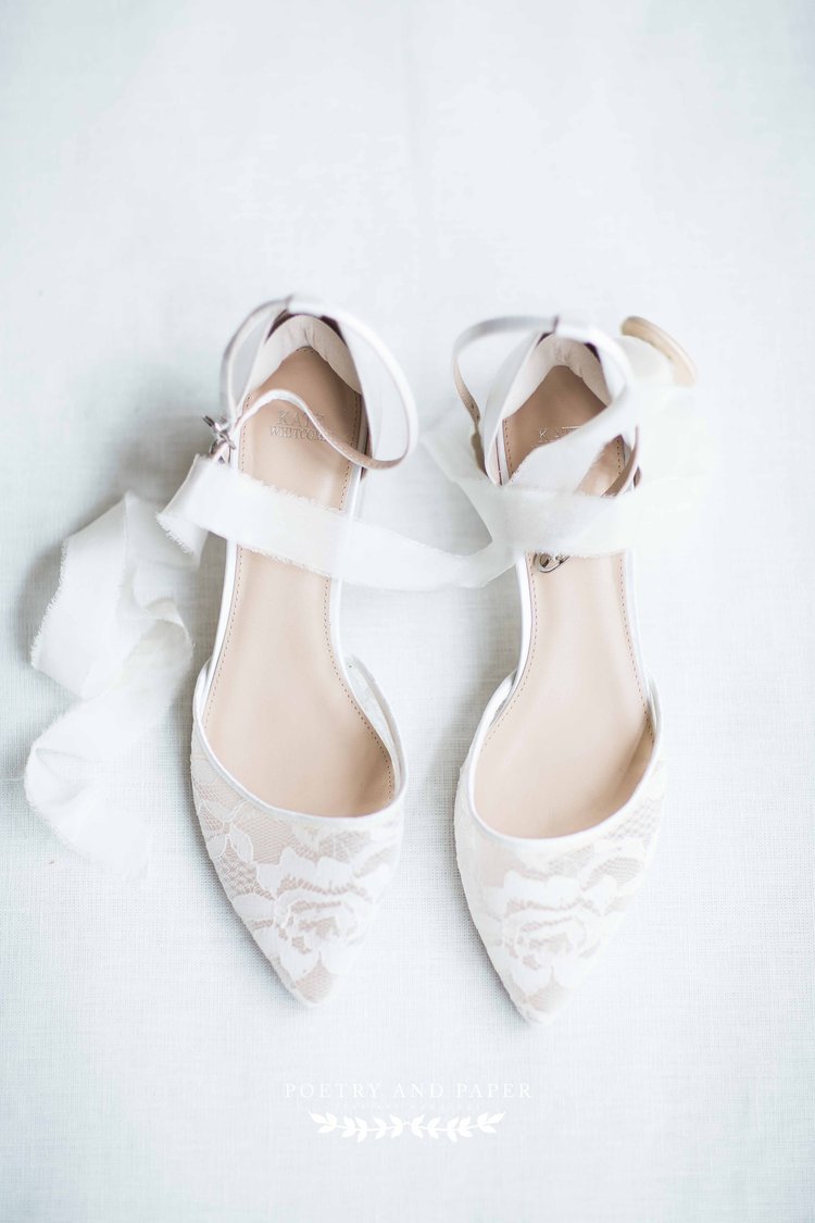Top Destination wedding photographer based in Atlanta- Poetry and Paper- lace bridal flat shoes.JPG
