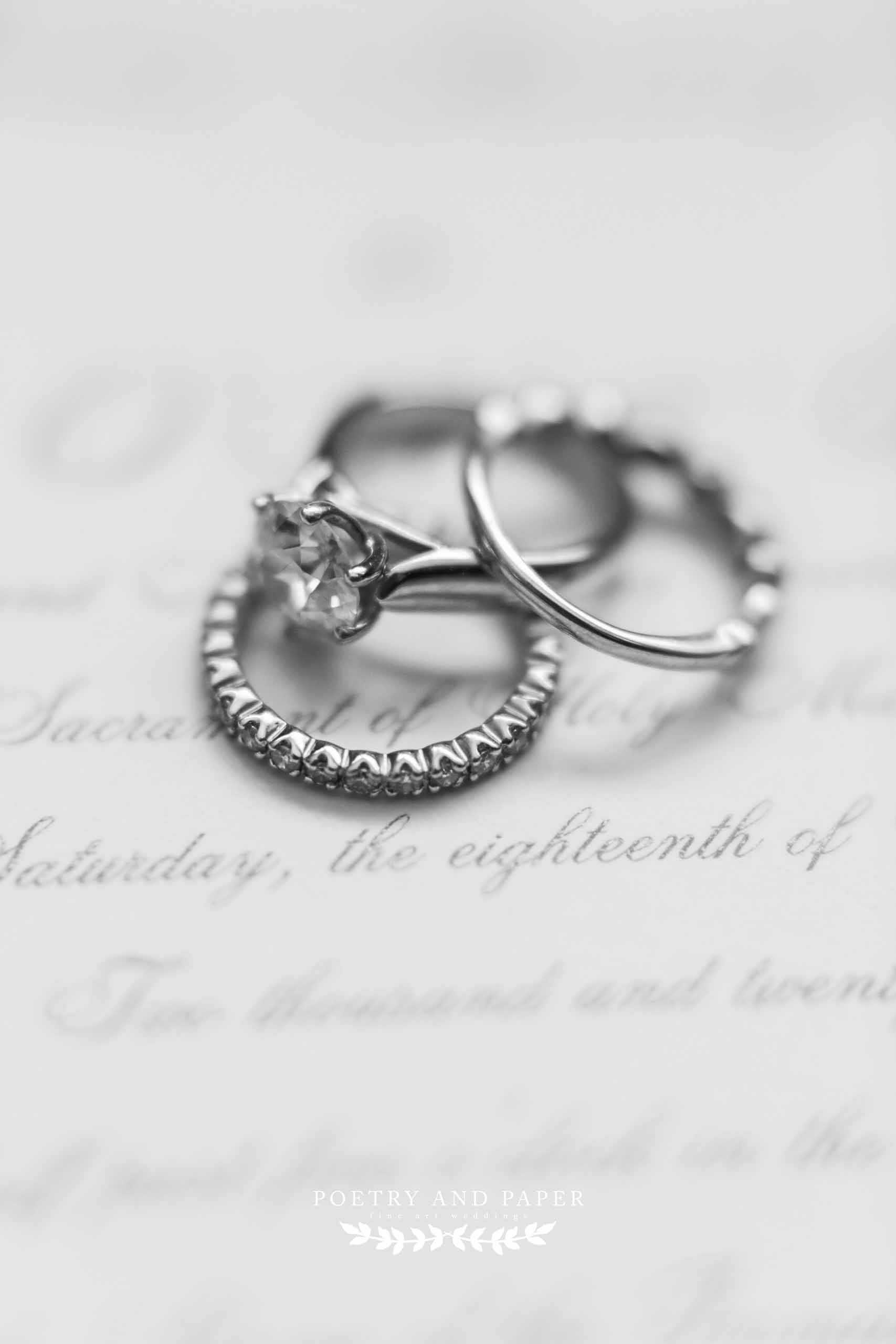 Top Destination Wedding Photographer- Timeless- Poetry and Paper- Dawn Johnson- black and white wedding rings.jpg