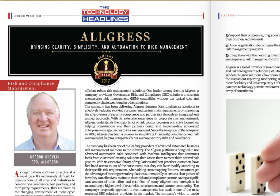 Allgress Featured as Company of the Year