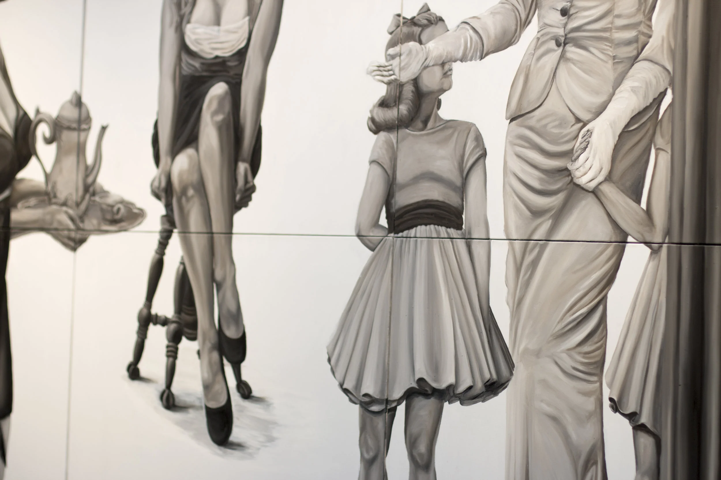 Face Value, oil on canvas, 2016-17 (detail)