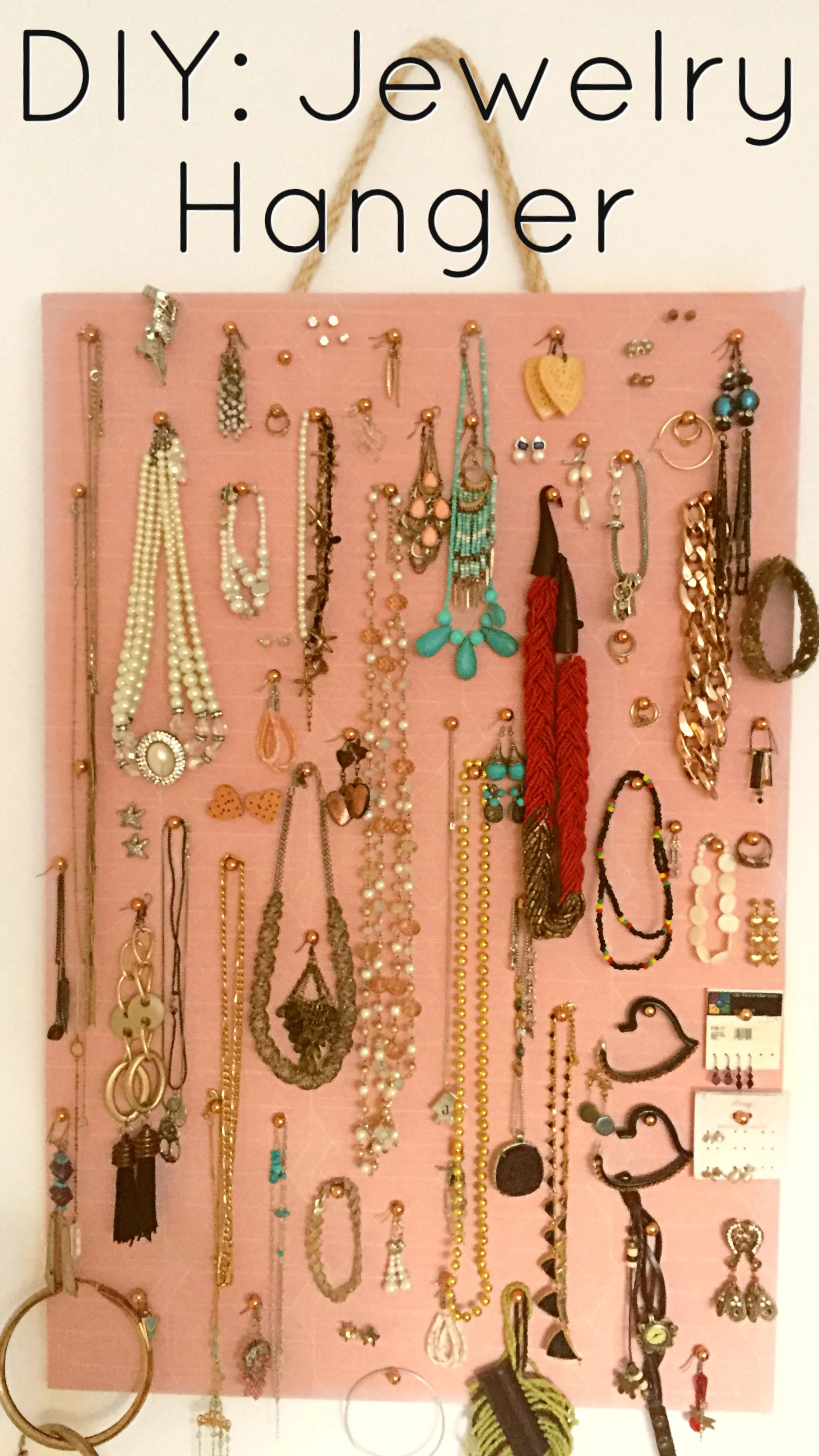 DIY: Corkboard Jewelry Hanger