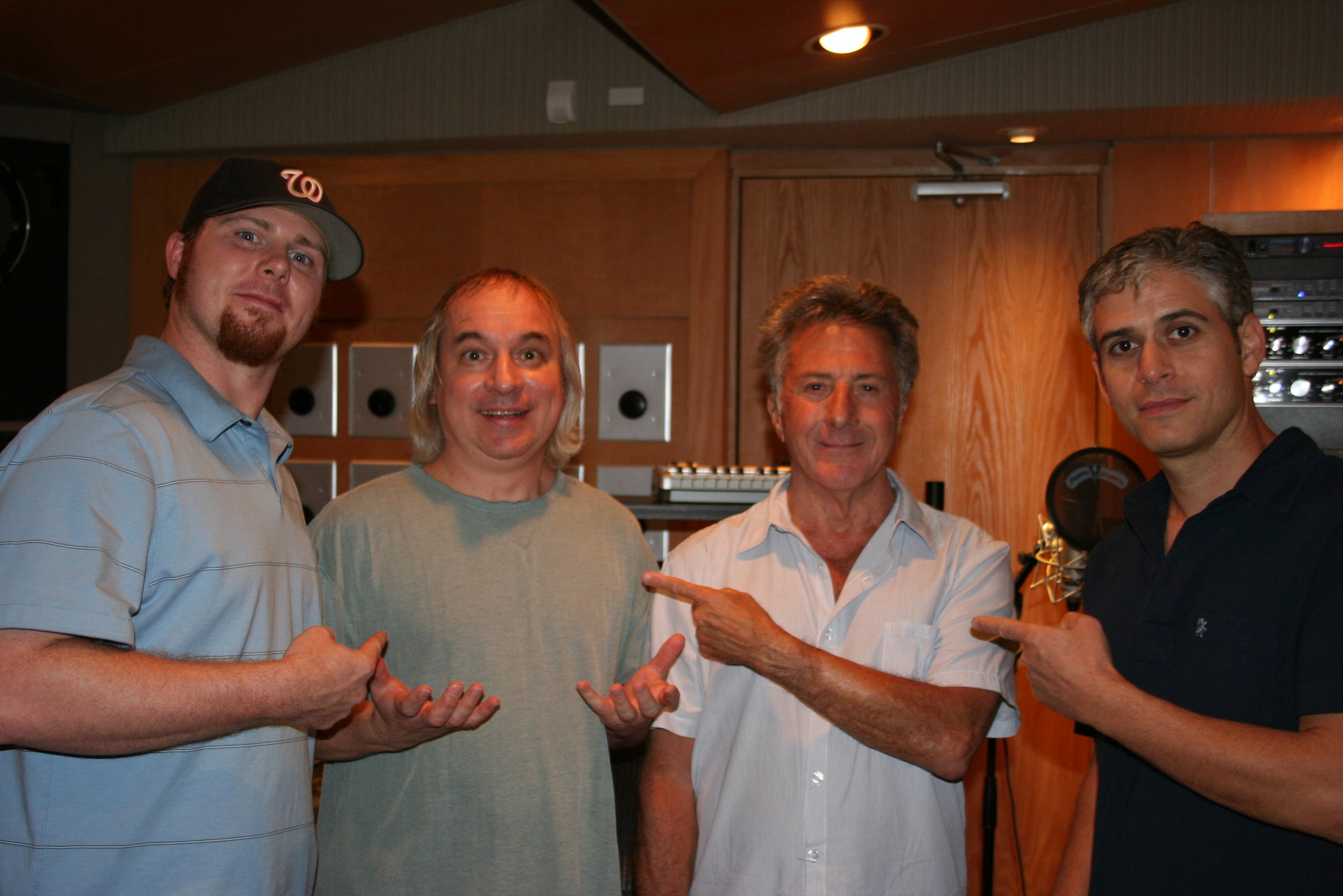 Dustin Hoffman with Eric Bricker and the Threshold crew.