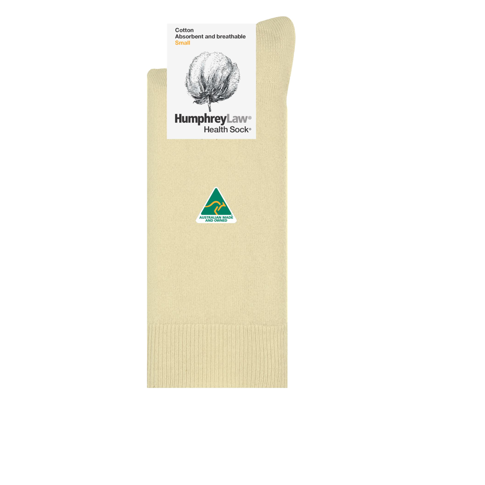 95% Mercerised Cotton Health Sock® Style 50C Size S, M