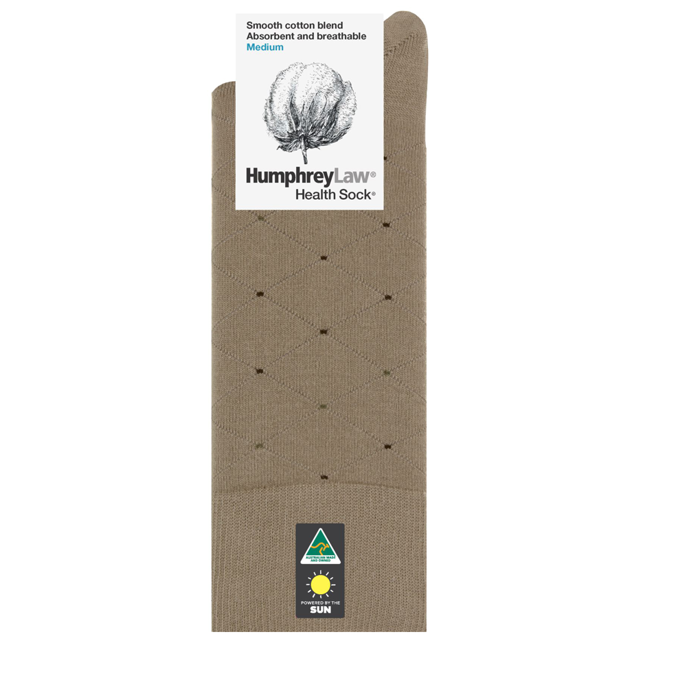 85% Mercerised Cotton Patterned Health Sock® Style 51C  Size M, L