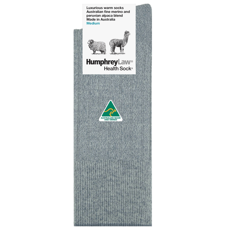 Fine Merino/Baby Alpaca Blend Ribbed Health Sock ® Style 04C  Size M,L