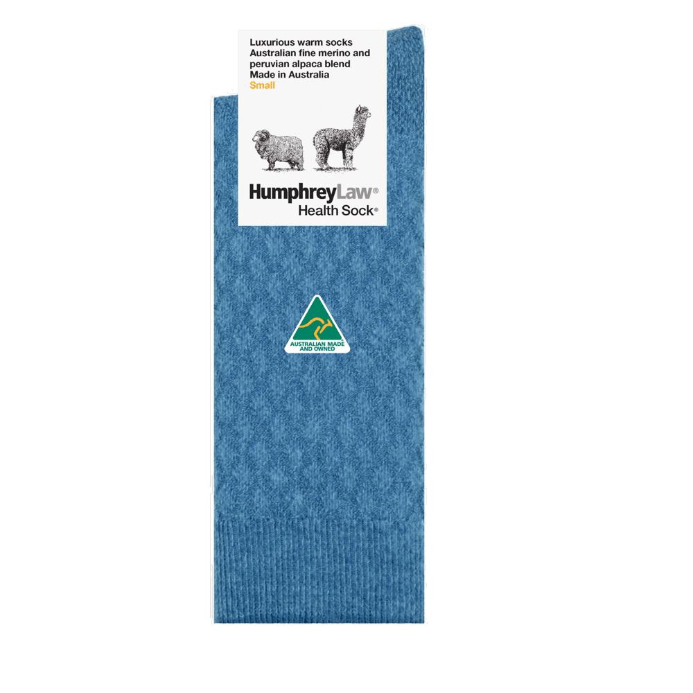 Fine Merino/Baby Alpaca Blend Quilted Health Sock ® Style 04C  Size S