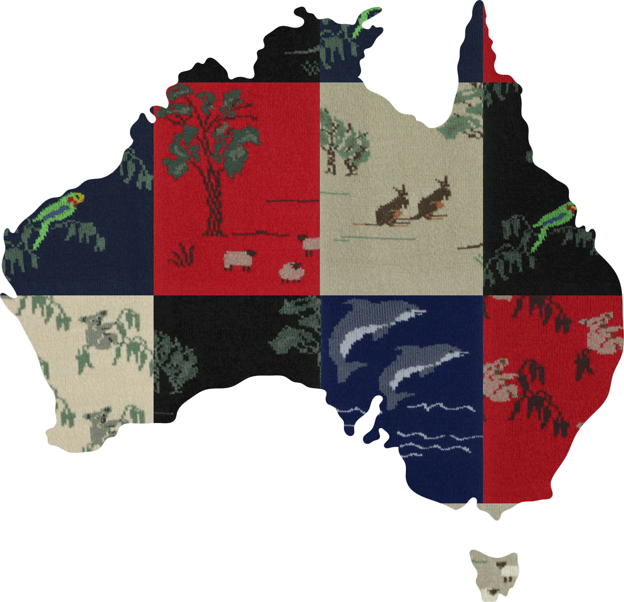 60% Fine Merino Wool Health Sock® Style 85C - Tourist Patterns  Size S, M, L